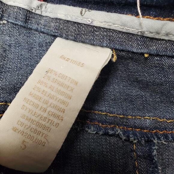 Y2k Low-Rise Flared Jeans Baby Phat Embellished Dark Wash Vintage - Size 5 - Picture 5 of 10